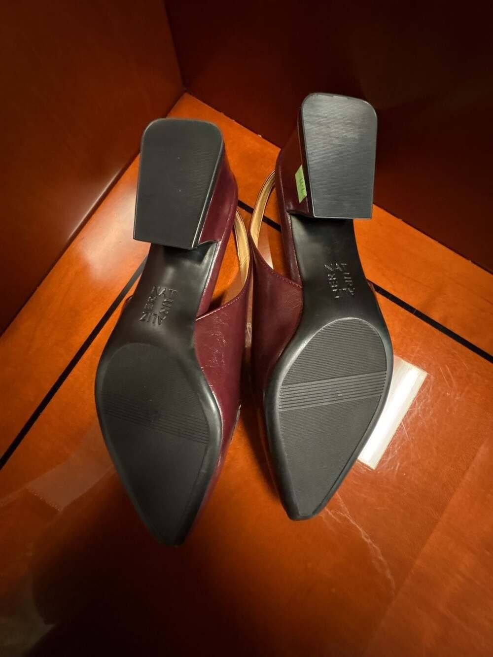 Naturalizer Garner Pointed Toe Slingback Loafer Pumps in Merlot - Picture 4 of 10